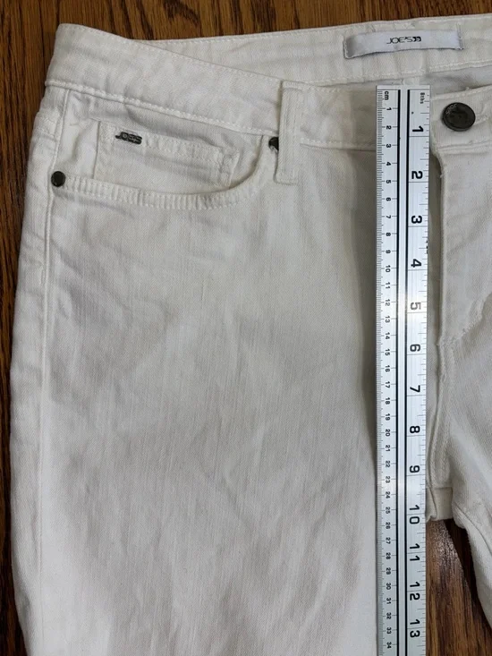 Joe's Jeans Jenny White Rolled Hem Cuffed Capri 3/4 Pant - Picture 6 of 9